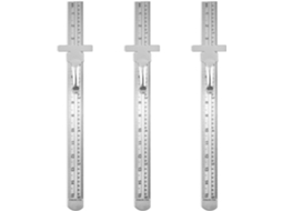 Conjunto De 3 Réguas De Aço Inoxidável, Régua Métrica De Metal De
