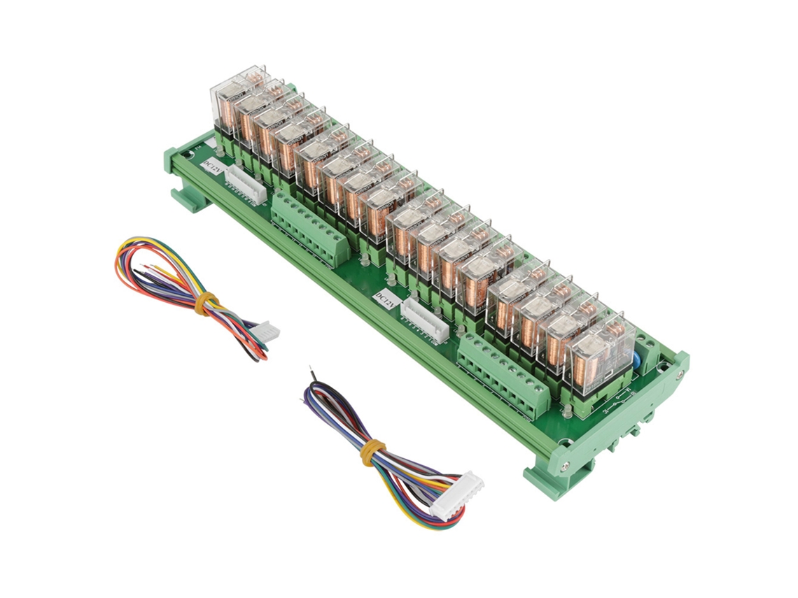 Módulo de Relé 16 Canais 12v para PLC e Amplificador