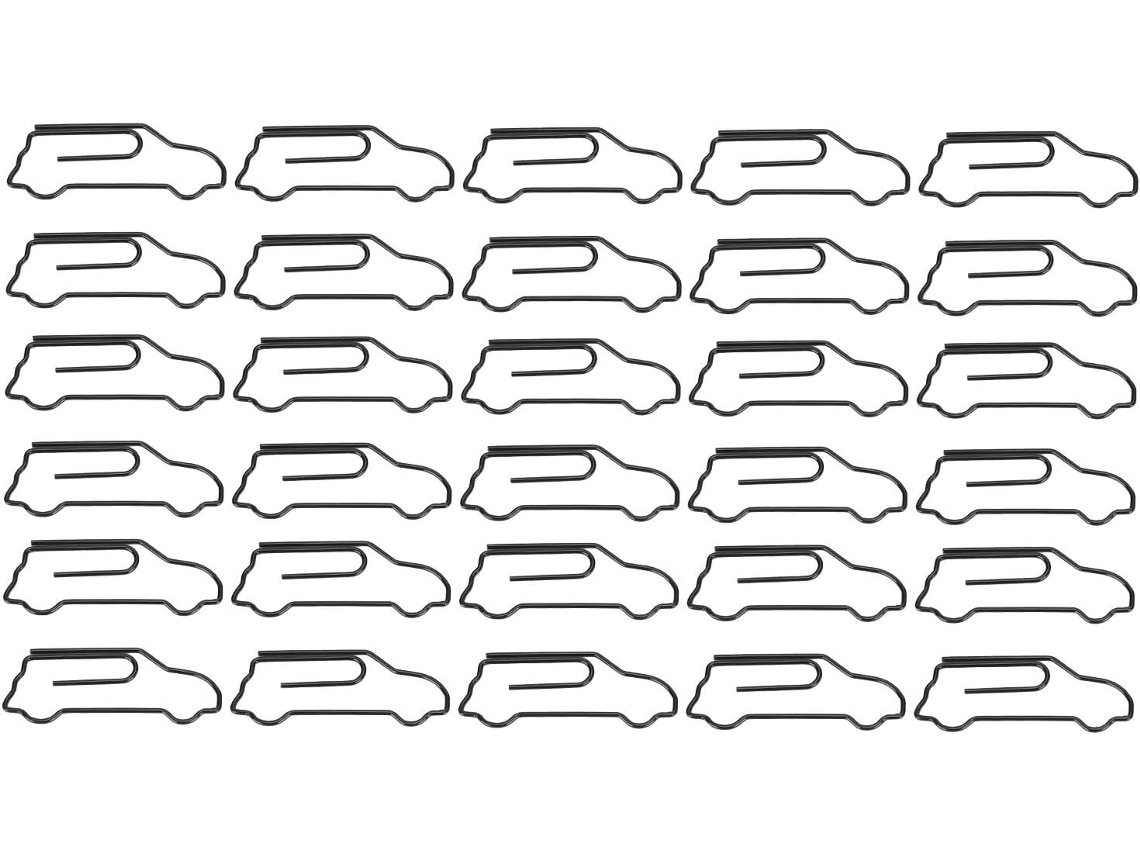 Conjunto de 30 clipes de papel, clipes de ferro leves para organizar documentos, perfeitos para uso doméstico ou profissional.