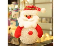 Enfeite De Natal Luz Led Pingente Vidro Branco*