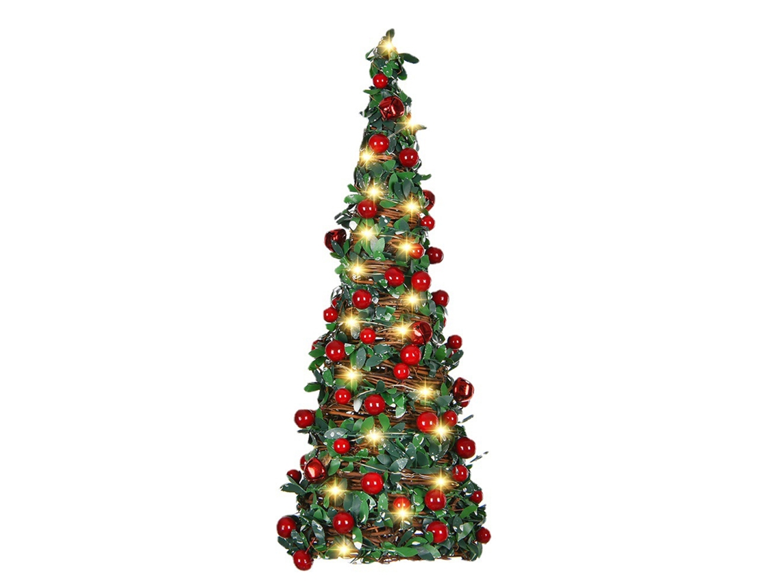 Decorações de Natal com Frutas Vermelhas e Árvore de Vinha LAXISCREED