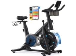 Bicicleta Estática Magnética MERACH, Bluetooth, LED, Própria Aplicação, 8 Níveis, Suporte Duplo para Garrafas, Guidão/Assento Ajustáveis, Silenciosa