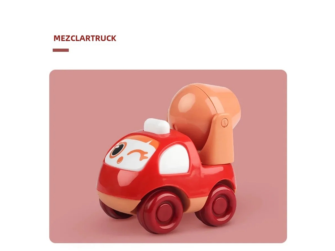 (vermelho) Carrinho De Brinquedo Infantil, Veículo Educativo De Engenharia Inercial, Adequado Para Crianças De 1 A 3 Anos.