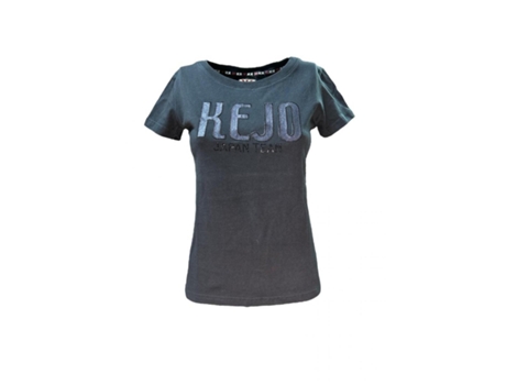 T-shirt De Mulher Kejo Algodão Preto (l)