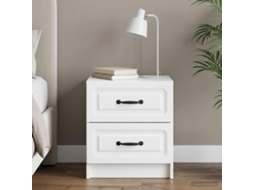 Vidaxl Armário De Cabeceira Com Gaveta Branco 43 X 34,5 X 44,5 Cm