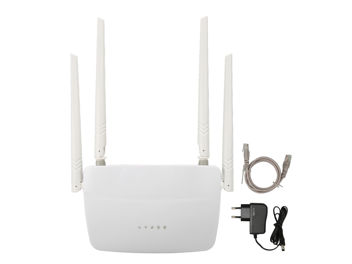 Roteador Wifi 300mbps Com 4 Antenas Ganho Alto Plug Eu