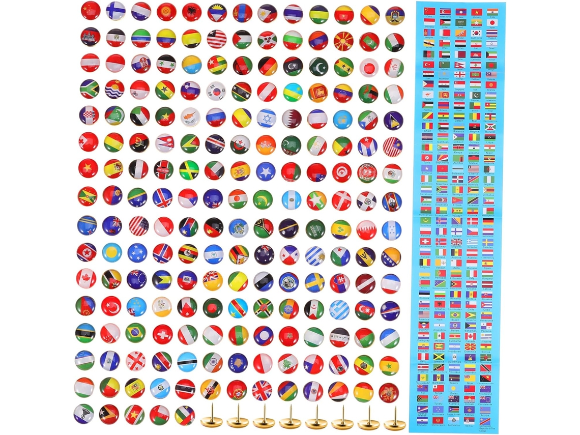 200 Tachinhas De Aço E Epóxi Com Formato Bandeira Fáceis Transportar