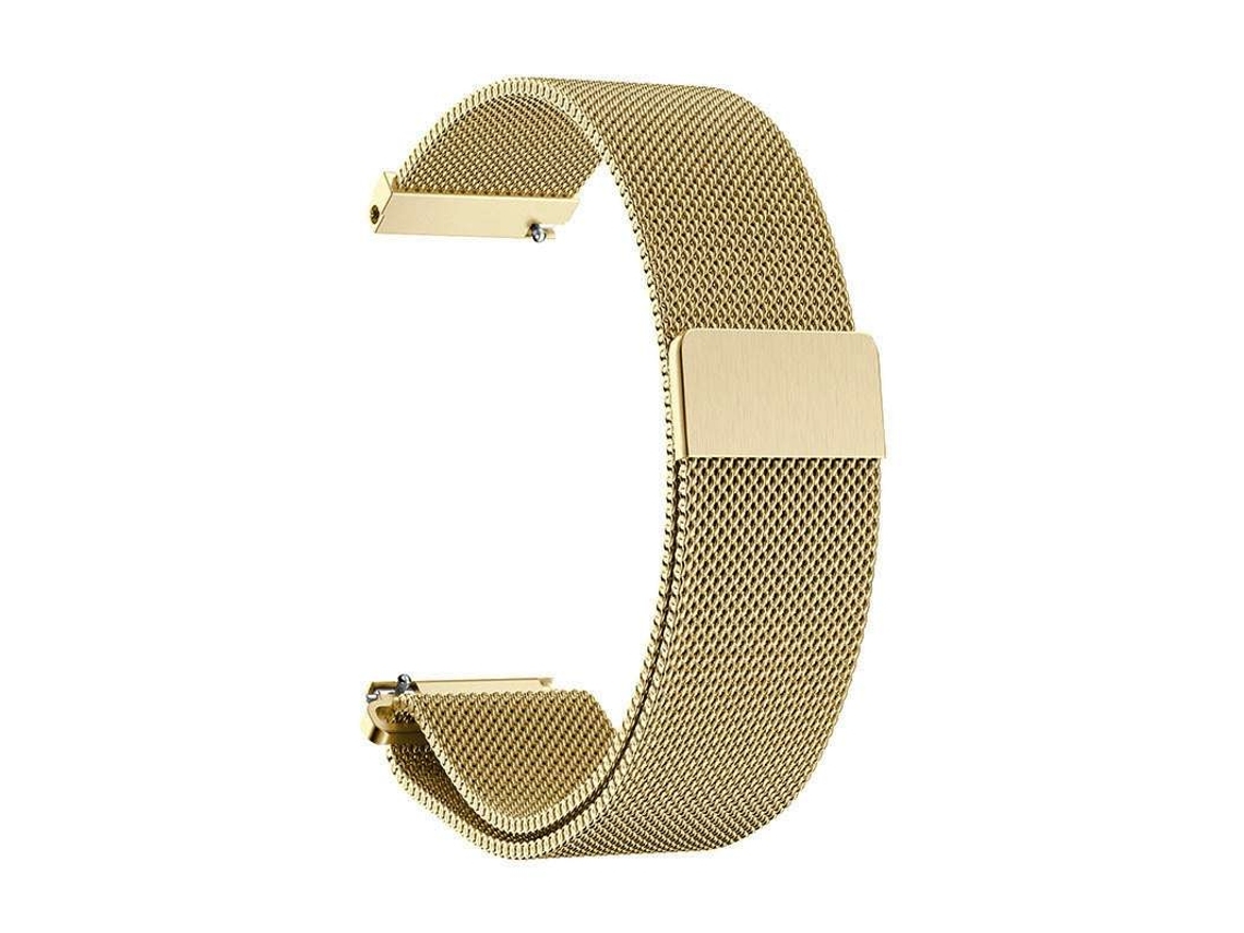 Pulseira Milanesa de Aço Dourada 42mm para Huawei Gt5, Garmin, Samsung STELASPLEN