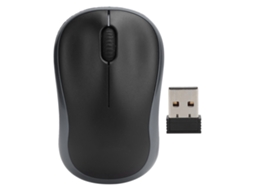 Ratón Inalámbrico 2,4 GHz, 1000 Dpi, USB, para portáteis e PCs, cinza