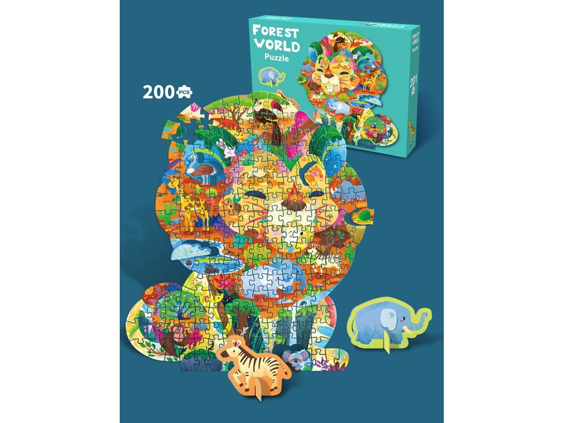 Conjunto De Quebra Cabeça Safari 200 Peças B.active