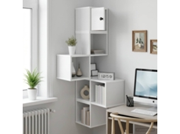 Vidaxl Estante De Canto De Parede Branco 48 X 48 X 120 Cm