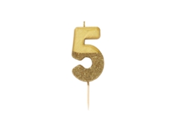Vela Hb Glitter Nº5 Ouro