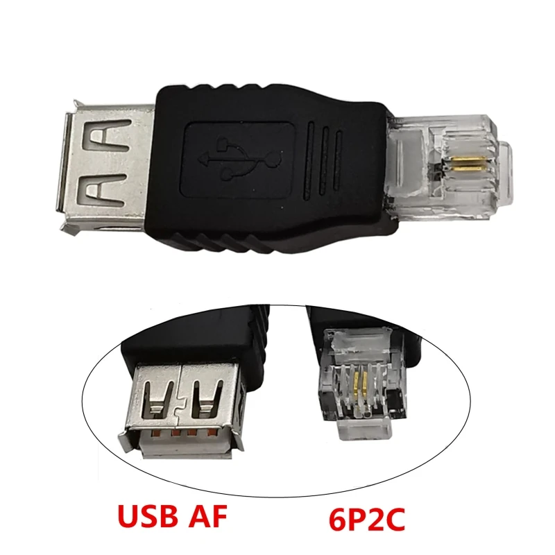 Adaptador De Tomada Usb 2.0 Para Rj11, Usb A Fêmea Para Telefone 6p2c Rj11 Machovayotoy