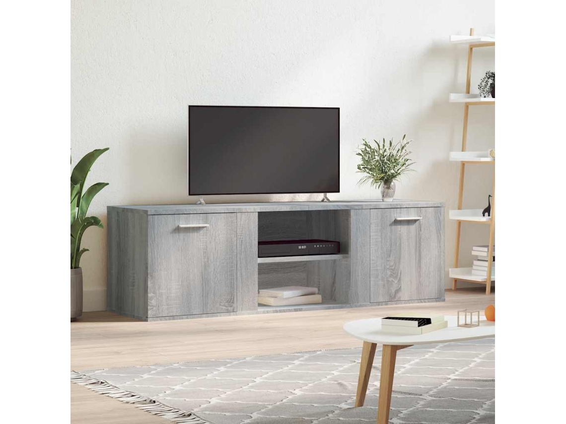 Mã³vel De Tv 120x34x37 Cm Derivados De Madeira Cinzento Sonoma DKD HOME DECOR