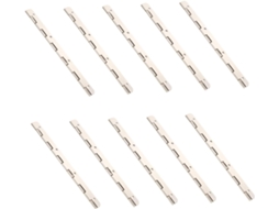 Conjunto De 10 Dobradiças Longas Niqueladas Para Armários, 150x17mm,