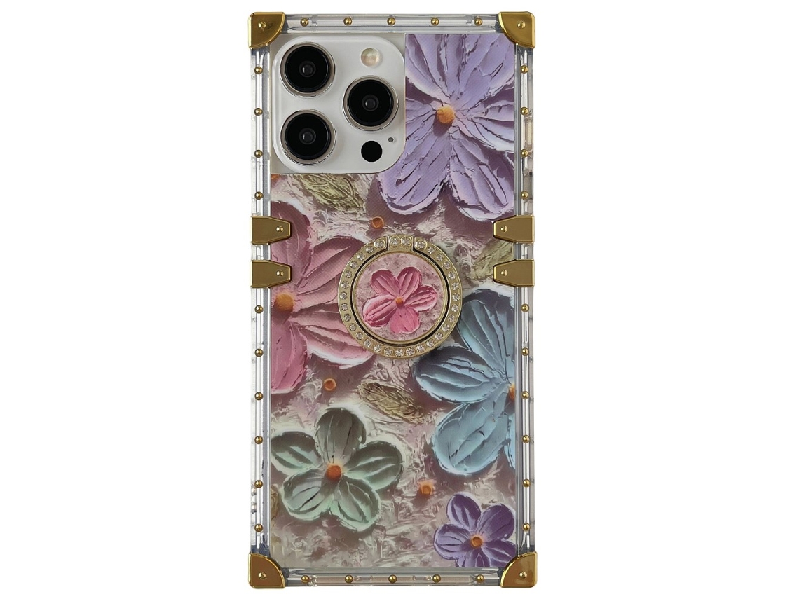 Suporte Casa Para Iphone 14 Pro Max Pele Sintética Multicor