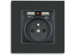 MEOIRUERY Elegante Tomada Usb De Parede Com Vidro Cristalino, Ca 110 V 250 V 16 A, Ideal Para Eletrodomésticos De Quarto, Painel De Vidro Temperado Com Portas U