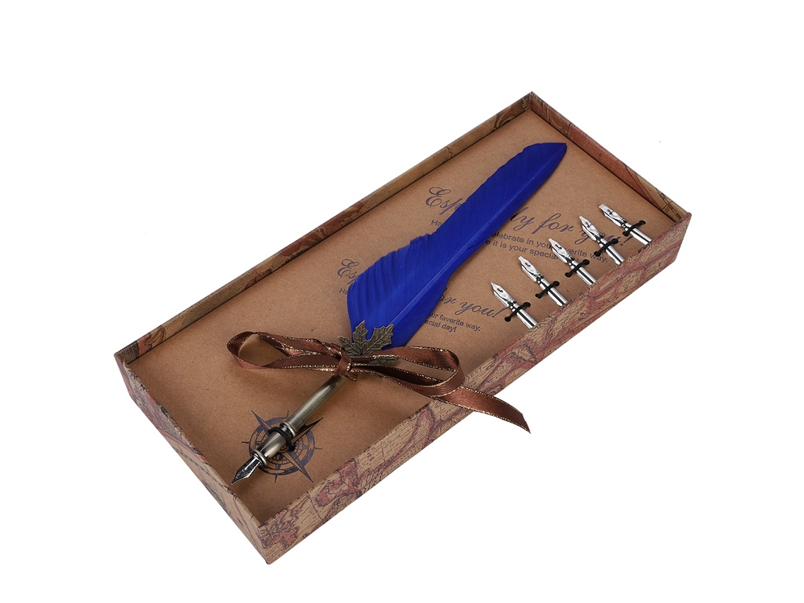 Caixa Presente com Caneta Quill LAXISCREED Azul
