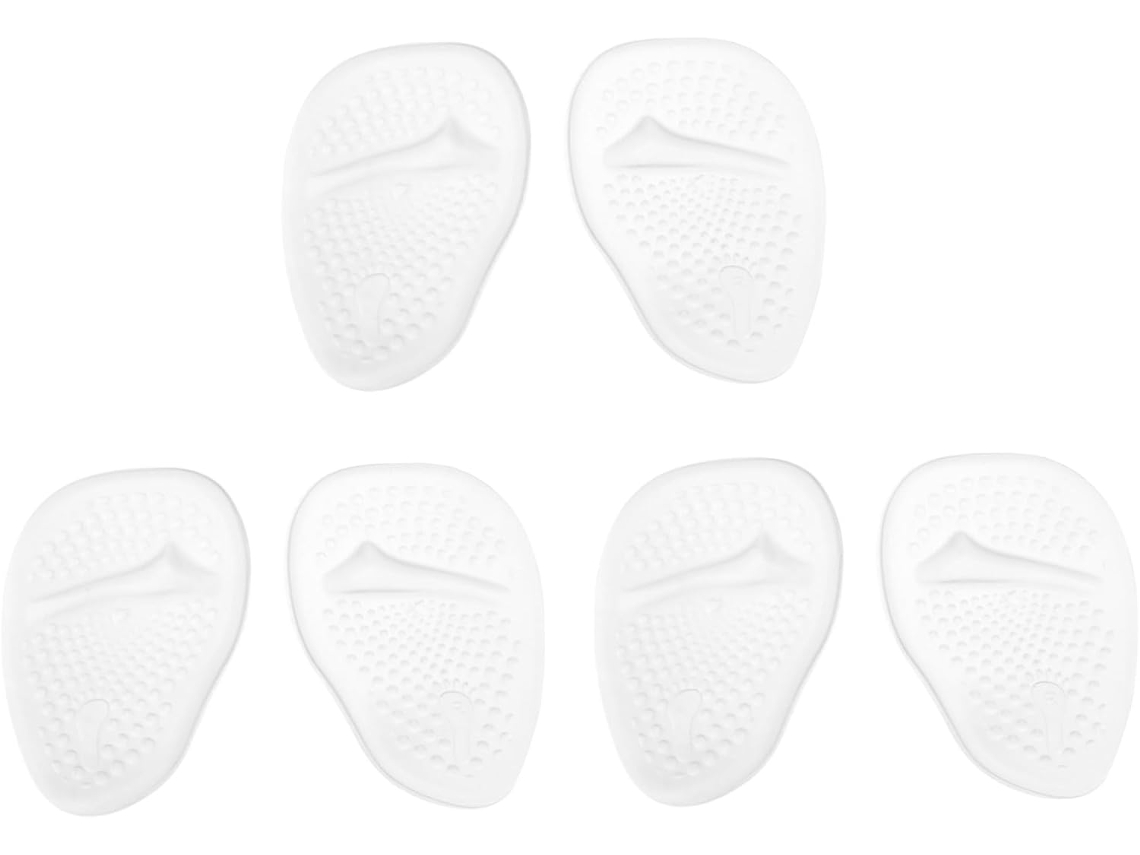 Conjunto De 3 Pares Palmilhas Antiderrapantes Para A Parte Frontal Do Pé, Feitas De Silicone, Para Uso Diário Em