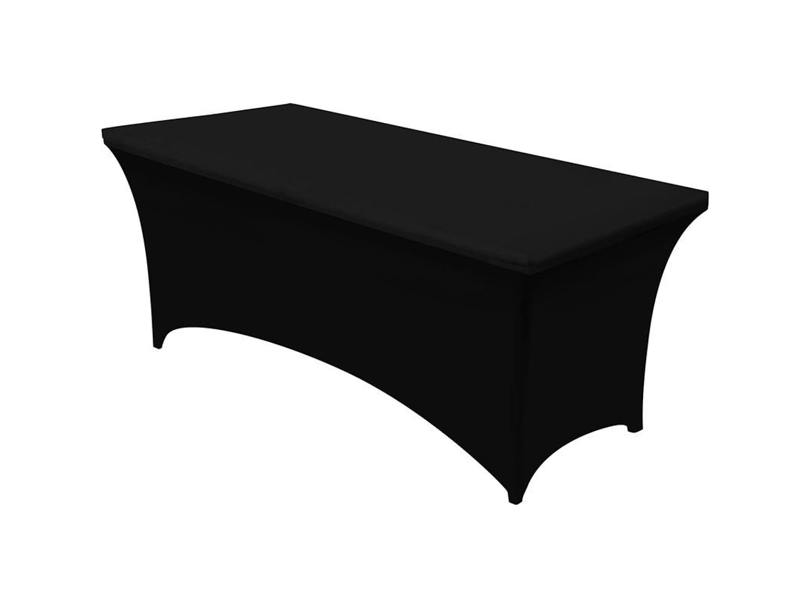 Nova Line manta de Mesa Elástica 244 Cm de Poliéster e Spandex Lavável À Máquina Anti arrugas Preta