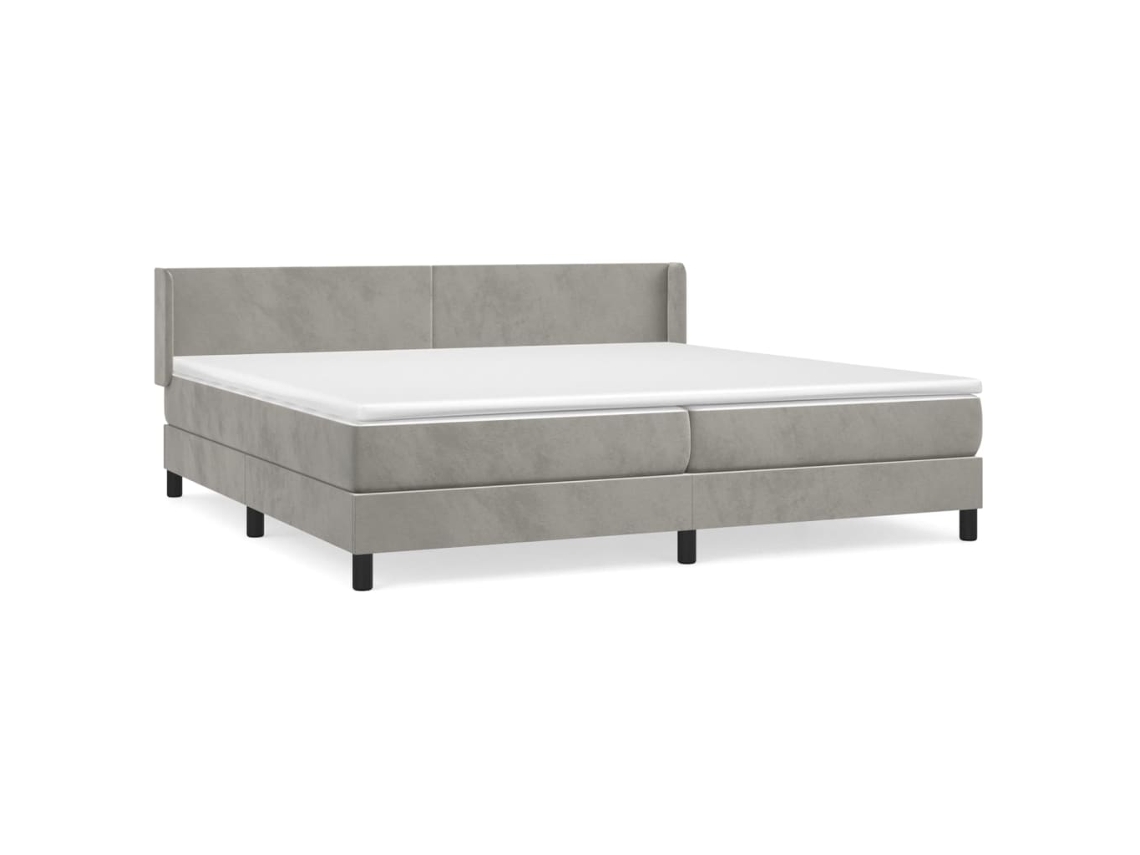 Box Spring Bed, Box Spring Beds Vidaxl Cinzeto Veludo (200 X 200 Cm)