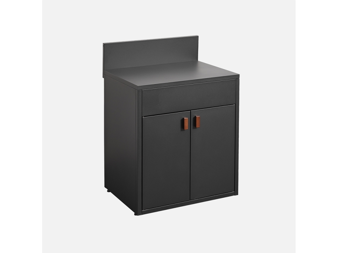Cozinha Externa de Aço 2 Portas, 80cm, Preto SWEEEK