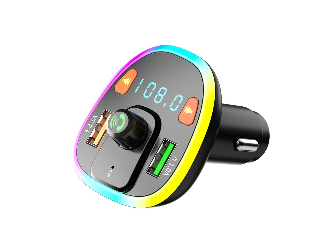 Transmissor Fm Bluetooth Veicular, Mp3, Preto