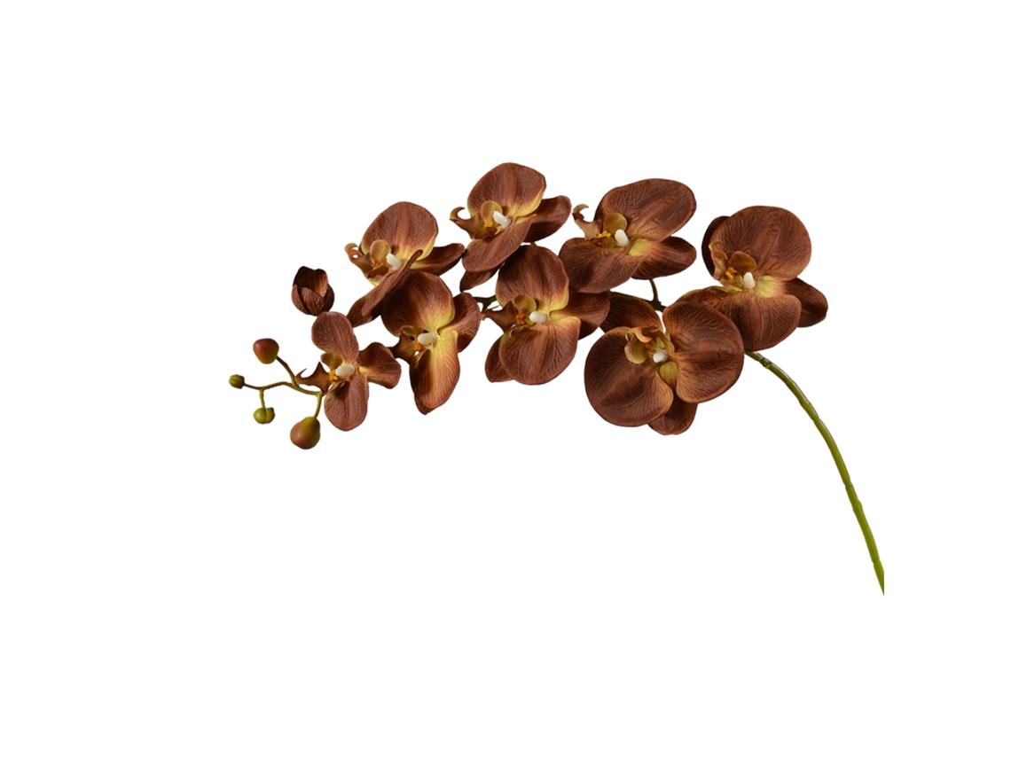 Laxiscreed Flor De Phalaenopsis Artificial Xianwen Com 9 Cabeças, Cor Outono, Altura 104cm