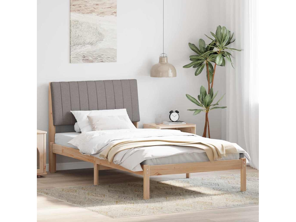 Vidaxl Estrutura Da Cama Com Cabeceira Castanho 100 X 200 Cm