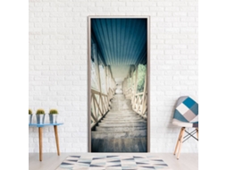 Adesivo Decorativo para  Portas ARTGEIST Escadas Vintage De Madeira (70x210 cm)