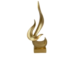 Rebe estatua de Llama de Resina Decoración Artística Abstracta Sencilla para Hogar Salón Mesa Mueble Escritorio 16*6*39cm Dorado