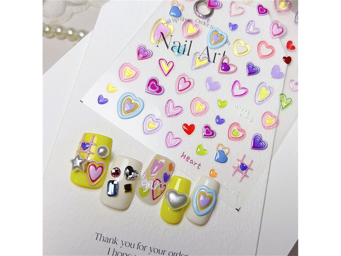 Adesivos de Unha Japoneses em Relevo 5d e 3d, Decorações para Unhas, Adesivos de Acrílico. MDUG
