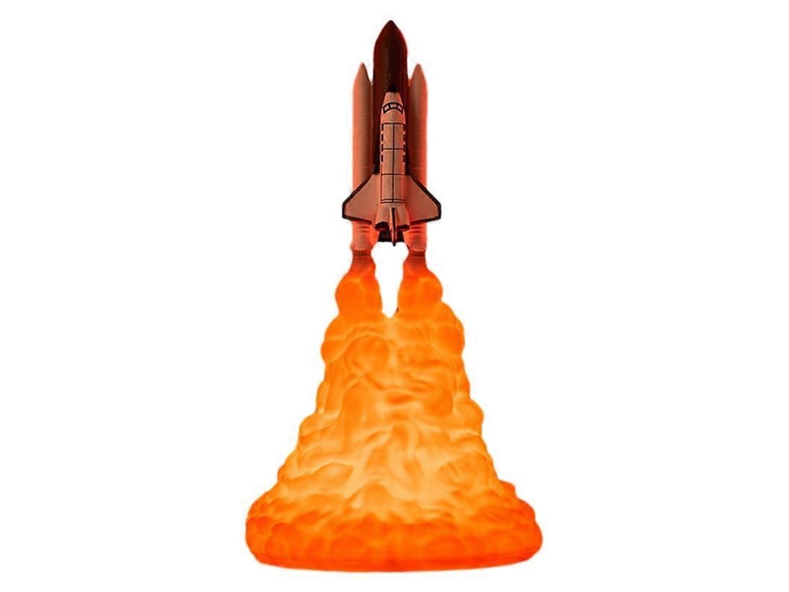 Lâmpada De Foguete Impressa Em 3d Lâmpada Lunar Lâmpada De Ônibus Espacial Luz Noturna Para Casa Inteligente Presente De Aniversário Slowmoose