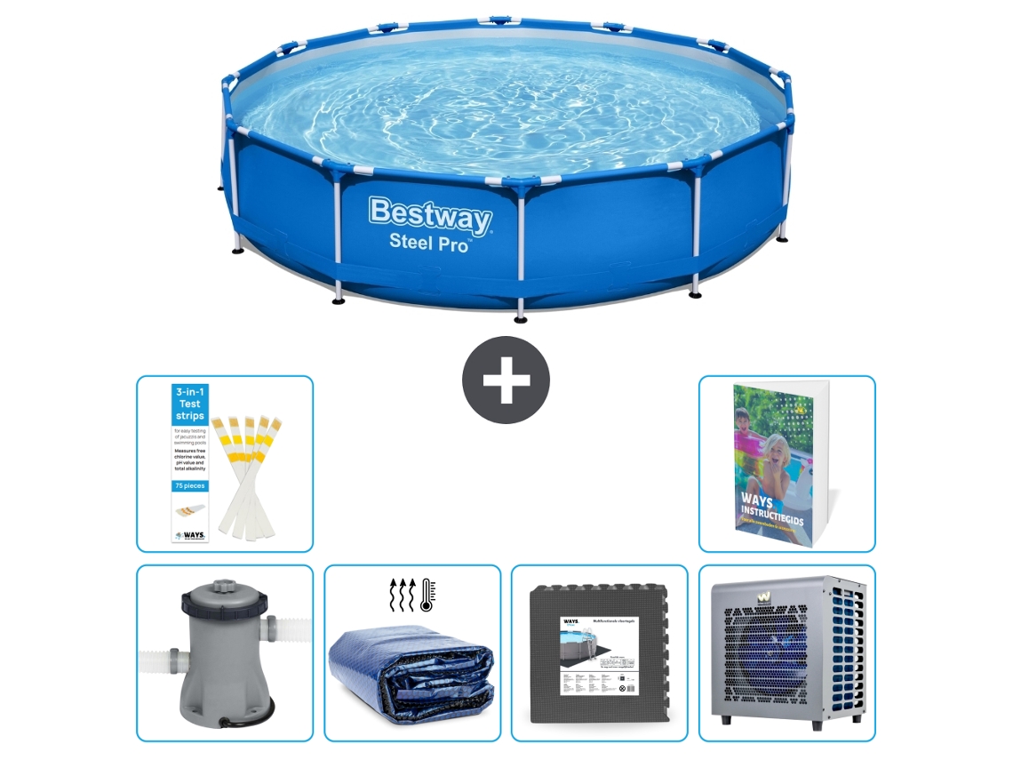 Piscina Bestway Steel Pro Redonda 305x76 Cm 5 peças S190 BESTWAY