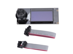 Módulo De Tela Lcd Mini 12864 Com Slot Para Cartão De Memória Acessórios De Impressora 3d Para Marlin Diy Branco Em Preto