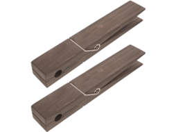 Vicasky Conjunto De 2-prendedores Roupa Jumbo Madeira Para Toalhas, 30cm 12 Polegadas, Gancho Rústico De Madeira Para
