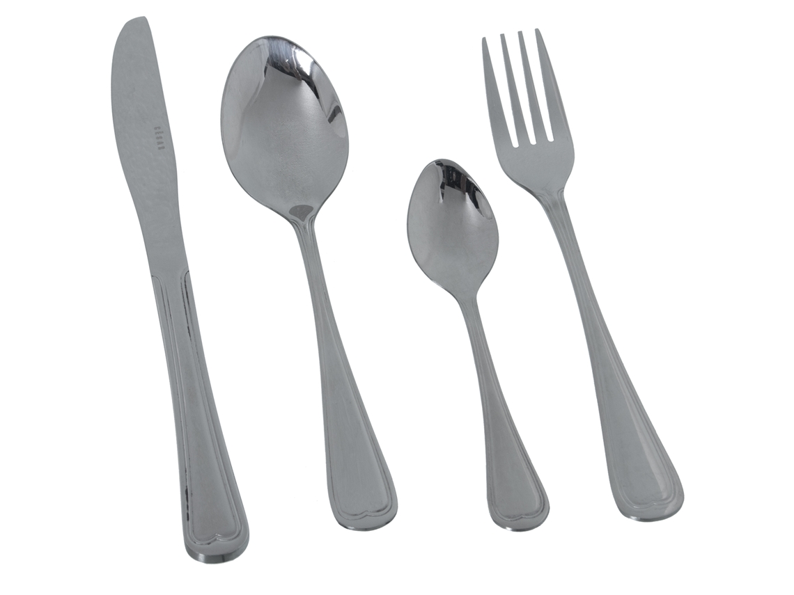 Conjunto de 24 Talheres de Aço Brilhante DRW (NA)