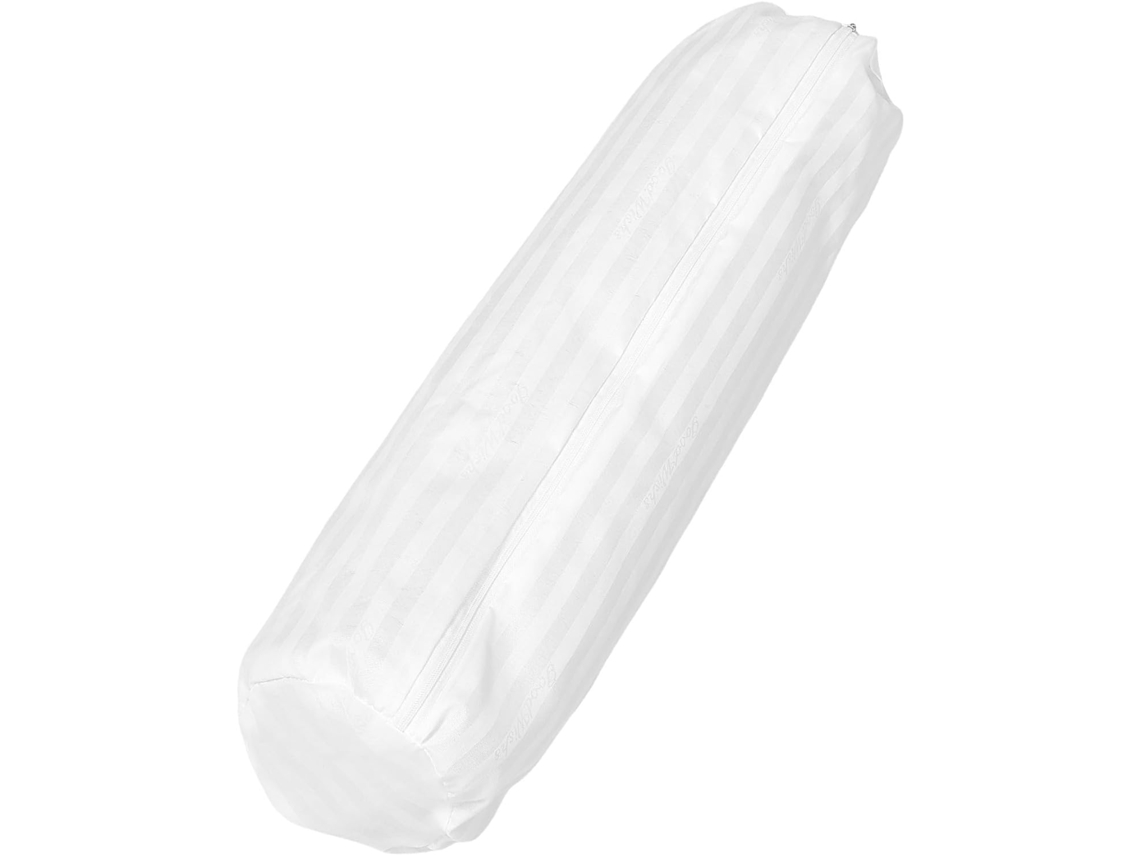 Fronha Redonda Branca de 20x80cm para Travesseiro Apoio Cervical, Lavável, Removível, Macia com CHABERLU