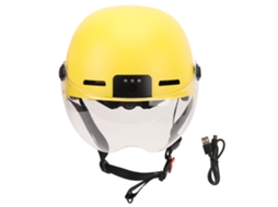 2026altiro-casco De Bicicleta Inteligente Profesional Con Cámara 1080p 30fps Y Luz De Seguridad Ajustable Para Adultos Hombre Mujer Amarillo