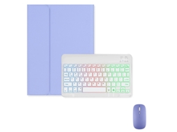 Lurelia Capa Com Teclado Bluetooth Para 10 Pol. Retroiluminada De Sete Cores