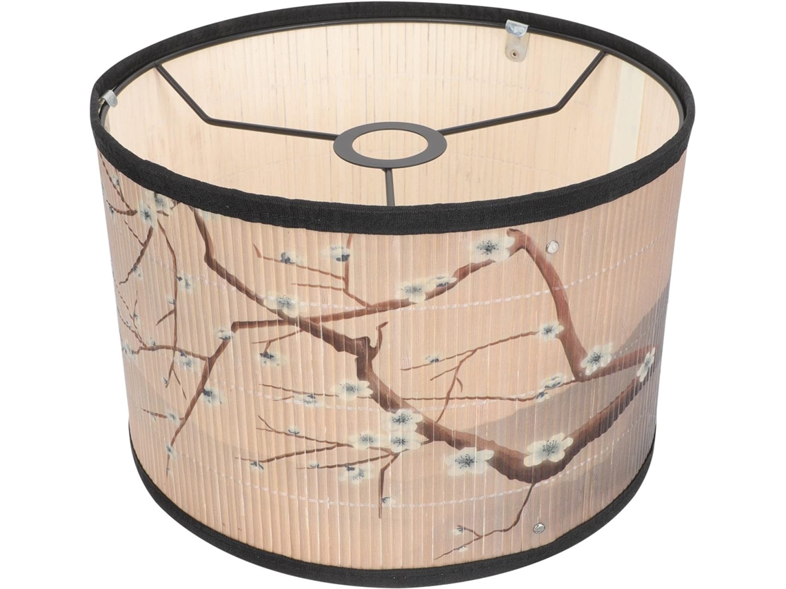Luminária Decorativa Retrô Abstrata de Bambu com Difusor de Luz Natural. SFUSHOS
