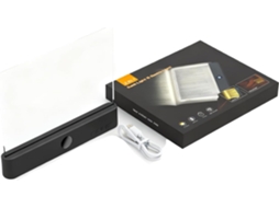 Luminária De Leitura Led Inteligente, Recarregável, Com Clipe Plano E Luz Noturna, 3 Cores E Painel Regulável Com
