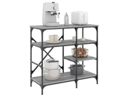 Vidaxl Estante 90x40x84 Cm Derivados De Madeira E Metal Cinza Sonoma