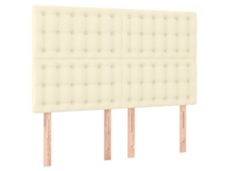 Cabeceira Creme 144x5x118/128 Cm Couro Sintético MAISON EXCLUSIVE
