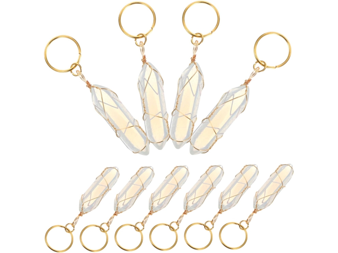 Conjunto De 10 Peças De Acessórios Para Tranças E Dreadlocks Com Pingentes De Cristal.