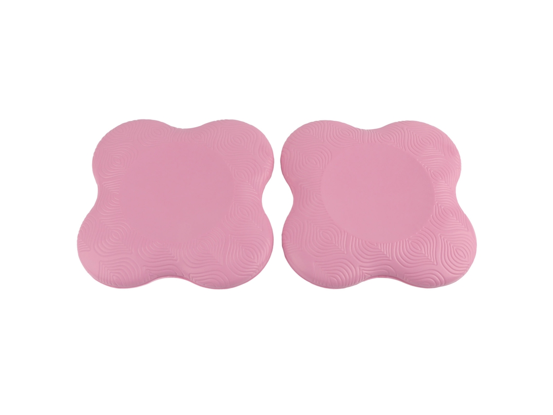 Protetores de Joelhos e Cotovelos para Yoga, de Pu Antiderrapante, de Dois Lados, Treinamento, Rosa S/MARCA