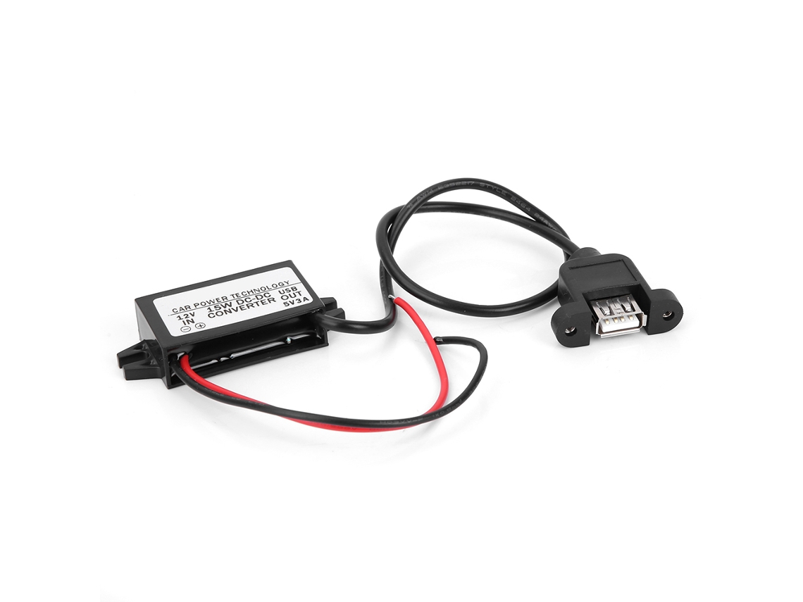 Módulo Conversor Dc-dc 12v Para 5v/3a Com Porta Usb Para Carregamento De Celulares No Carro