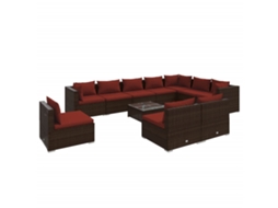 Garden Lounge Set, Garden Lounge Sets Vidaxl Marrom Rattan / Vime (n/a)