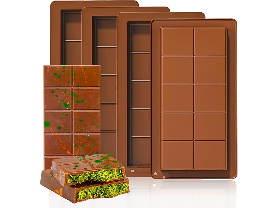 Forma de silicone para chocolate - Dubai Case - 4 peças - Para barras de chocolate - Bombons
