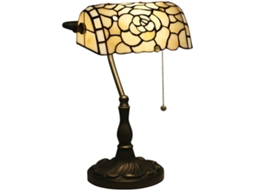 Luminária De Mesa Funcional, Estilo Tiffany, Retrô, Para Leitura, Cabeceira, Vitral Decorativo, Ideal Para Pais